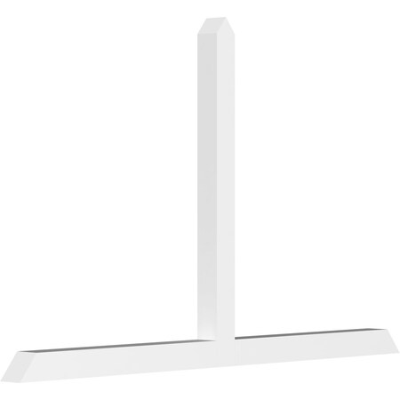 Ekena Millwork Portland Architectural Grade PVC Gable Bracket, 84"W x 52 1/2"H x 4"D x 4"F, 15/12 Pitch GBP084X53X0404POR00
